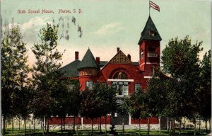 Utah School House, Huron SD c1909 Vintage Postcard Q71