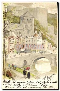 Old Postcard Fantasy Illustrator Village strengthens