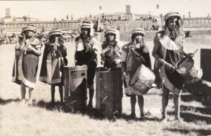 Mexico Xochimilco Native Indian Musicians In Native Costume Real Photo sk3684