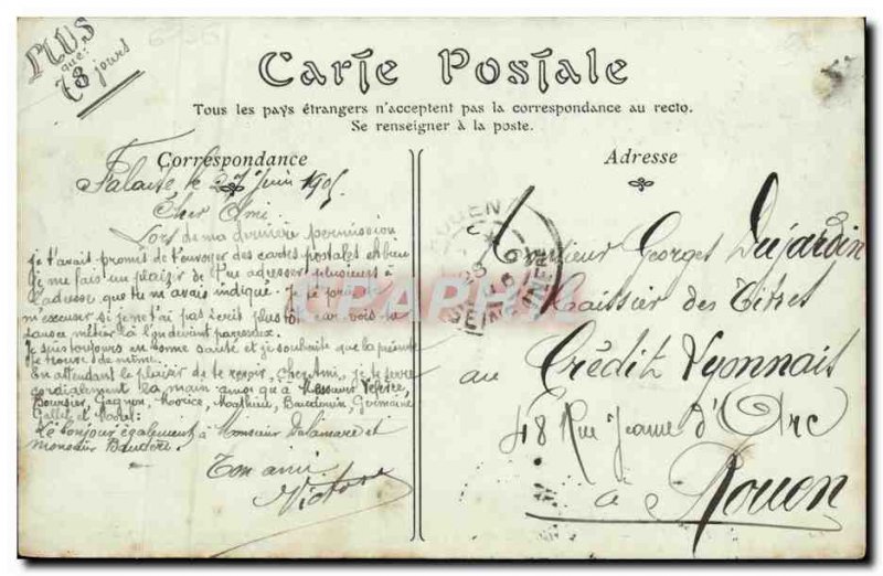 Postcard Old Barracks Cliff Dumont d Urville Army