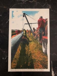 Mint Canada Color Picture Postcard Laying Pipe Line From Alberta To Great Lakes