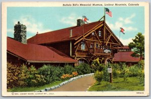 Vtg Colorado CO Lookout Mountain Buffalo Bill's Memorial Museum 1940s Postcard