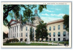 c1930's State Capitol Tallahassee Florida FL Vintage Unposted Postcard 