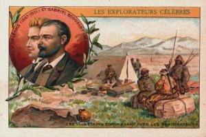 Victorian Trade Card H. D'Orléans G. Bonvalot Le Thibétains L1