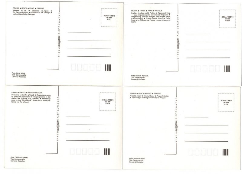 (8 cards) Prague, Czech Republic - Various Views