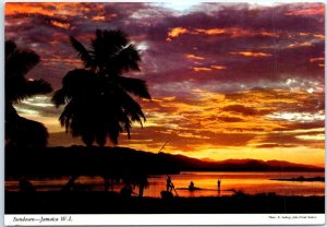 Postcard - Sundown in Jamaica, West Indies