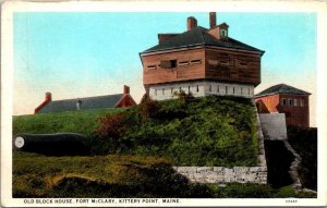 US Army Vintage Patriotic Postcard -Fort McClary - Kittery - Maine