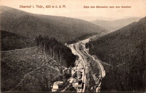 Germany Oberhof im Thuer Blick vom Baerenstein nach dem Bahnhof