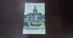 Peoria Illinois Fold Out Views Buildings Trap Door Postcard JF685315