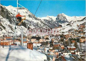 Postcard Modern Valloire (Savoy) Alt 1430m Echappee on Chairlifts Station Set...