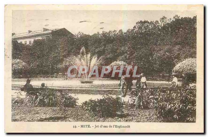 Old Postcard Metz waterjet Esplanade