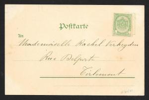 SPAIN Stamps on Postcard Pretty Lady & Fan Used c1905