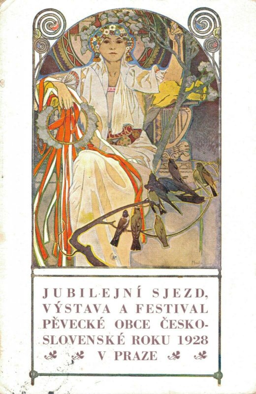 Art Nouveau - Alphonse Mucha Jubilejni Sjezd Vystava a Festival - 04.87