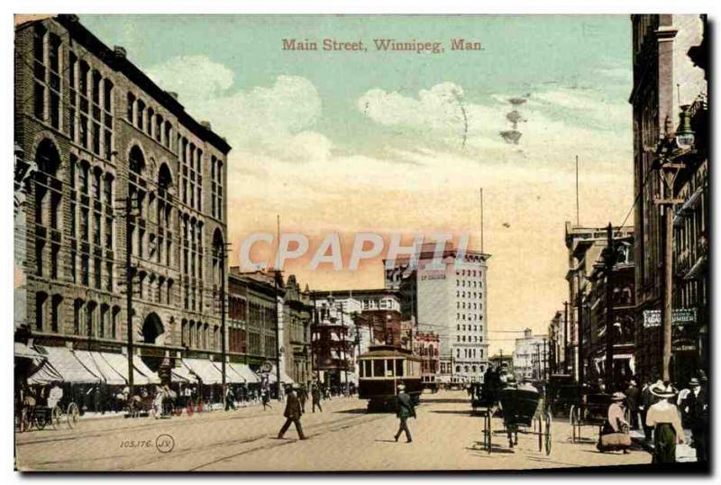 Postcard Old Main Street Winnipeg, Man