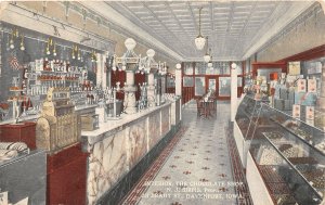 J66/ Davenport Iowa Postcard c1910 Interior Chocolate Shop Store Sirpis 17