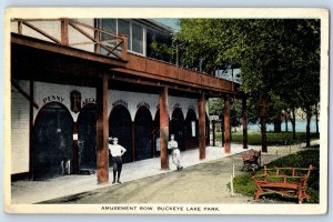 c1910's Amusement Row Buckeye Lake Park Buckeye Lake Ohio OH Antique Postcard