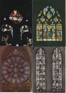 CHURCH GLASS WINDOWS 75 Modern Postcards pre-1980 (L2544)