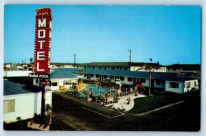 1960 Los Angeles California Postcard Capri Motel Airport Boulevard Orchard Inn