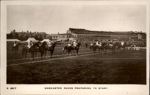 Doncaster South Yorkshire Horse Racing Real Photo Vintage Postcard