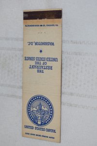 United States Capitol Restaurant of the Senate DC 20 Strike Matchbook Cover