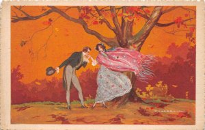 ART DECO ROMANCE ARTIST SIGNED T. CORBELLA POSTCARD (c. 1915)