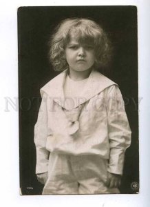 193349 SAD Boy LONG HAIR in White Vintage PHOTO NPG #458-6 PC