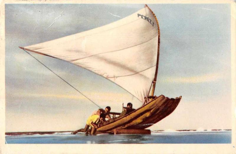 Brazil Jangada Sailboat Returns from Fishing Vintage Postcard J79684