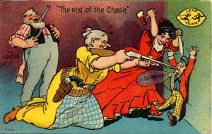 Greeting - Leap Year, 1908. The end of the chase      (Comic)