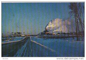 Usine de Papier Kraft Lebel sur Quevillon , Abitibi , Quebec , Canada , 1986