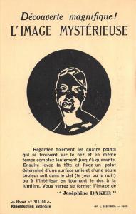 Josephine Baker Entertainer L'Image Mysterieuse postcard