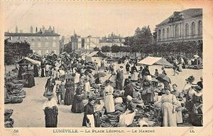 LUNEVILLE FRANCE~LA PLACE LEOPOLD-LE MARCHE-THE MARKET~L.L. PHOTO POSTCARD
