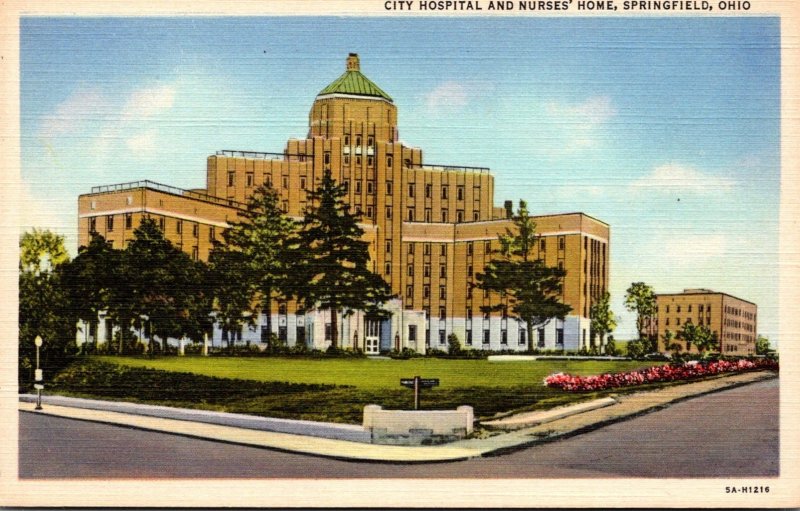 Ohio Springfield City Hospital and Nurses' Home Curteich