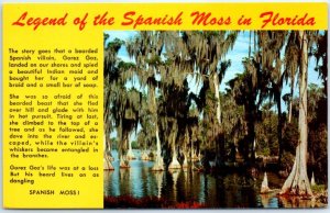 Postcard - Legend of the Spanish Moss in Florida