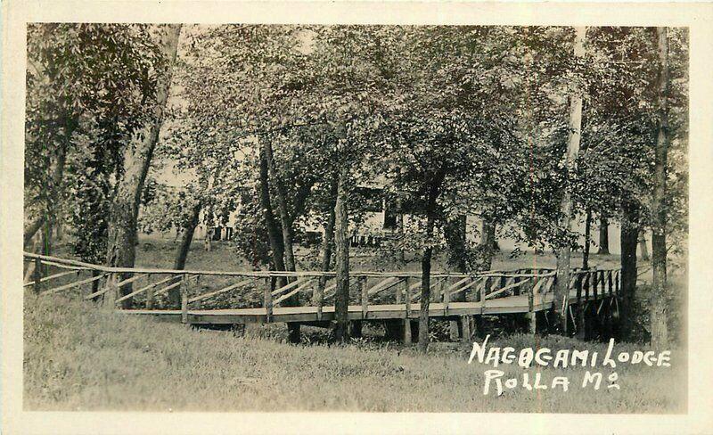 1920s Nogogami Lodge Rolla Missouri RPPC Photo Postcard Route 66 5379