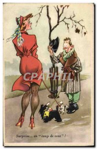 Postcard Old Dog Dogs Fantasy Humor