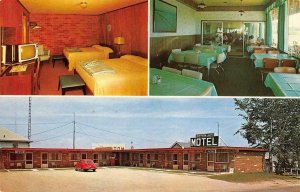 ST IGNACE, Michigan MI   NORTHERN LIGHTS MOTEL~CAFE~L Tamlyn  ROADSIDE  Postcard