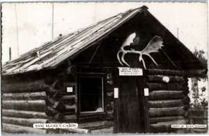 RPPC Sam McGee Cabin, MacBride Museum Yukon c1961 Vintage Postcard P34