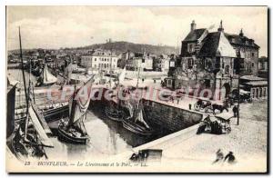 Postcard Old Honfleur Lieutenancy and the Port