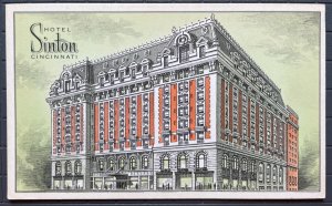 Vintage Postcard 1915-1930 Hotel Stinton, Cincinnati Ohio (OH)