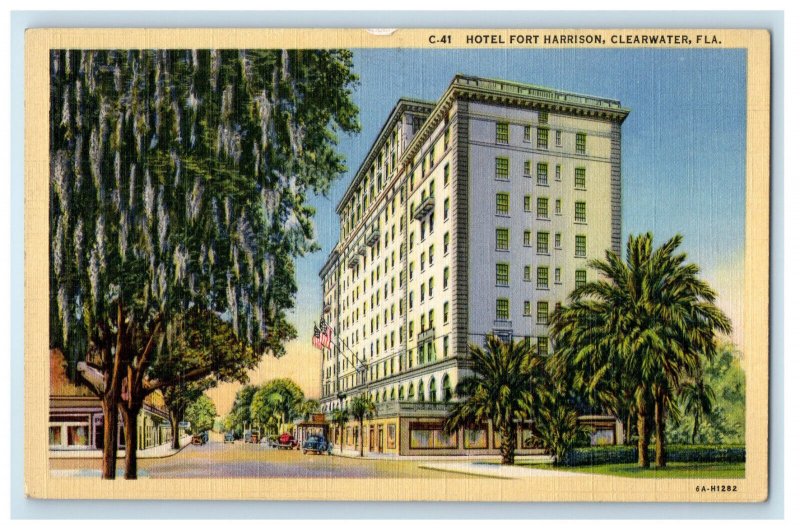c1950's Hotel Fort Harrison Clearwater Florida FL Vintage Unposted Postcard