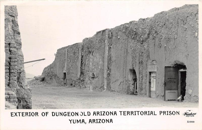 D32/ Yuma Arizona Az Real Photo RPPC Postcard c40s Dungeon Prison Exterior