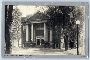 1947 Methodical Episcopal Church Entrance Door Nappanee Indiana Vintage Postcard