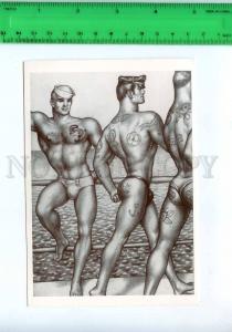 219204 Tom of FINLAND gay theme drawing tattoo master postcard