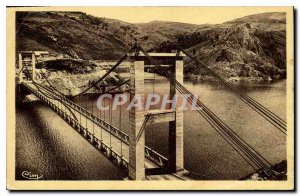 Postcard The Old Suspension Bridge Treboul