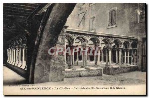 Old Postcard Aix en Provence Doors Cloitre Saint Savior Cathedral
