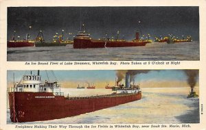 Lake Steamers Night View  - Whitefish Bay, Michigan MI  