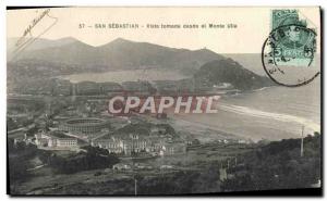 Postcard Old San Sebastian Vista Tomada Desde el Monte Ulia