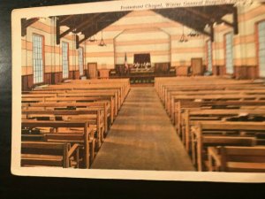 Vintage Postcard 1945 Protestant Chapel Winter General Hospital Topeka Kansas