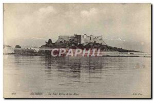 Old Postcard Fort Reille Antibes and the Alps