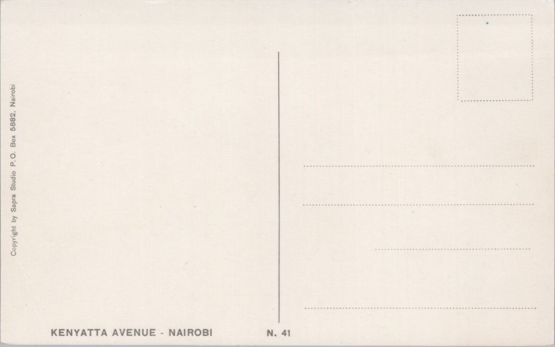 Kenya Kenyatta Avenue Nairobi Vintage Postcard 09.92 
